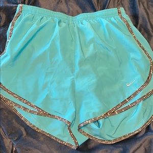 blue black and white nike shorts